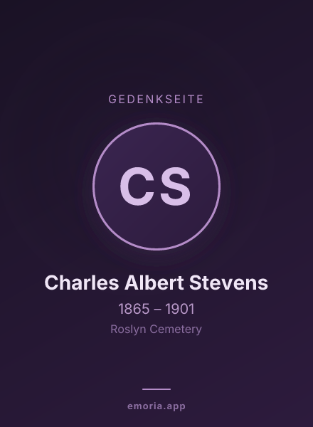 Gedenkportrait von Charles Albert Stevens