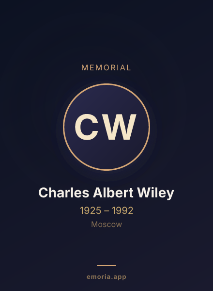 Memorial portrait of Charles Albert Wiley