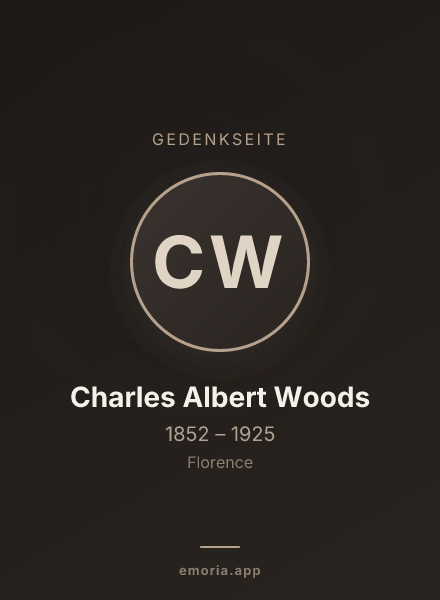Gedenkportrait von Charles Albert Woods