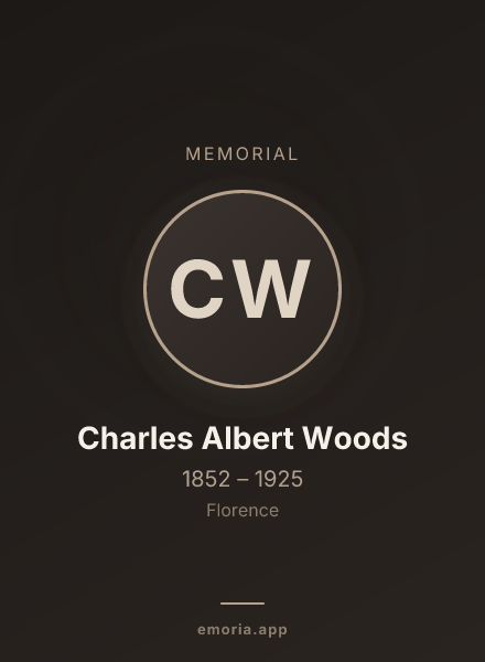 Memorial portrait of Charles Albert Woods