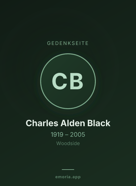 Gedenkportrait von Charles Alden Black
