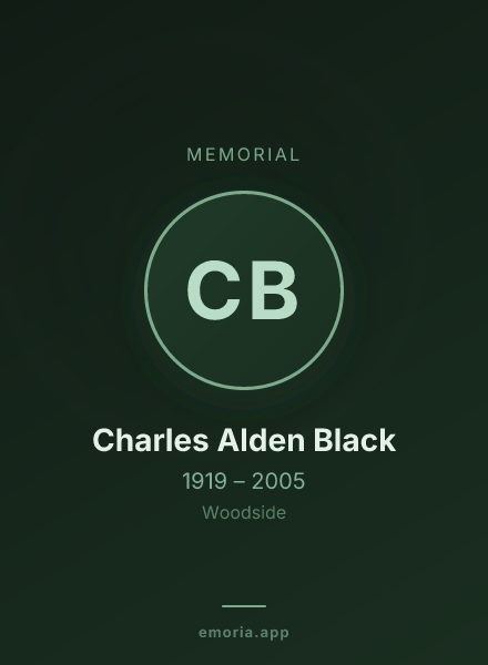 Memorial portrait of Charles Alden Black
