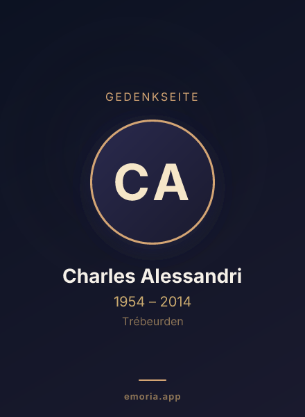 Gedenkportrait von Charles Alessandri