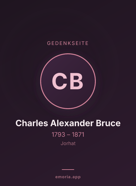Gedenkportrait von Charles Alexander Bruce