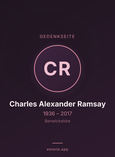 Gedenkportrait von Charles Alexander Ramsay