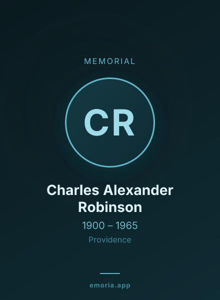 Memorial portrait of Charles Alexander Robinson