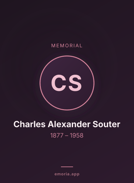 Memorial portrait of Charles Alexander Souter