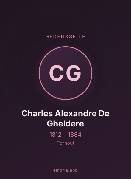 Gedenkportrait von Charles Alexandre De Gheldere