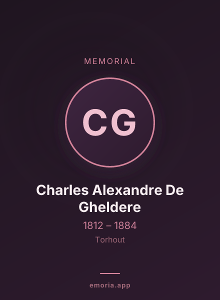 Memorial portrait of Charles Alexandre De Gheldere