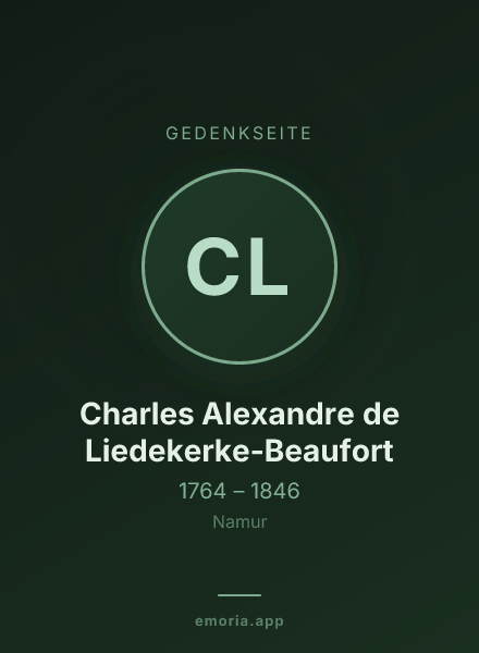 Gedenkportrait von Charles Alexandre de Liedekerke-Beaufort