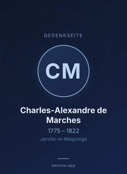 Gedenkportrait von Charles-Alexandre de Marches