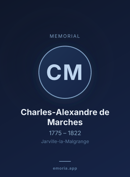 Memorial portrait of Charles-Alexandre de Marches