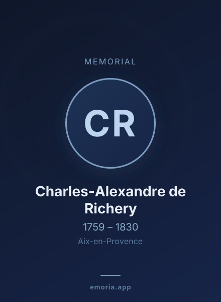 Memorial portrait of Charles-Alexandre de Richery