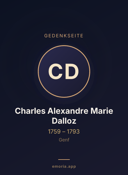Gedenkportrait von Charles Alexandre Marie Dalloz