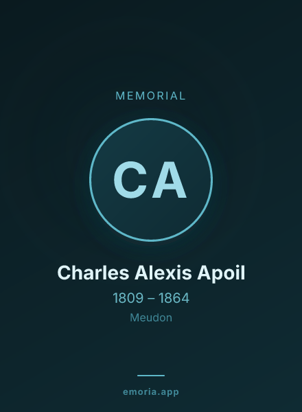Memorial portrait of Charles Alexis Apoil