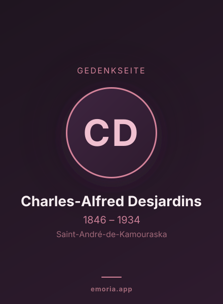 Gedenkportrait von Charles-Alfred Desjardins
