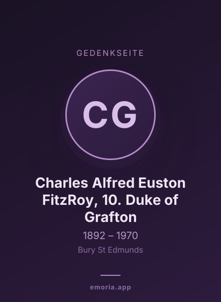 Gedenkportrait von Charles Alfred Euston FitzRoy, 10. Duke of Grafton
