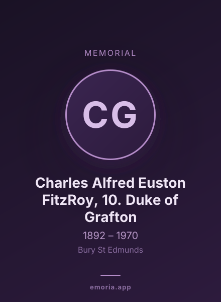 Memorial portrait of Charles Alfred Euston FitzRoy, 10. Duke of Grafton