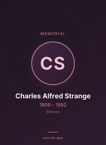Memorial portrait of Charles Alfred Strange