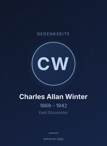 Gedenkportrait von Charles Allan Winter