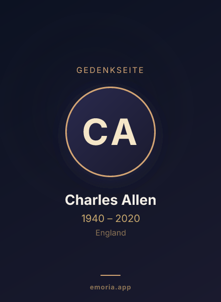 Gedenkportrait von Charles Allen