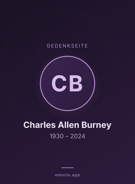Gedenkportrait von Charles Allen Burney