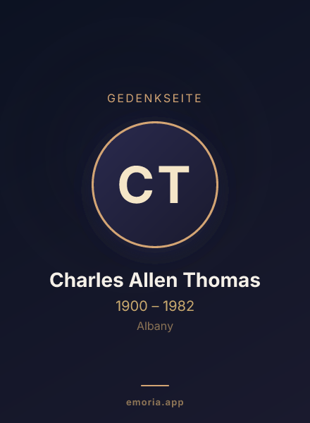 Gedenkportrait von Charles Allen Thomas