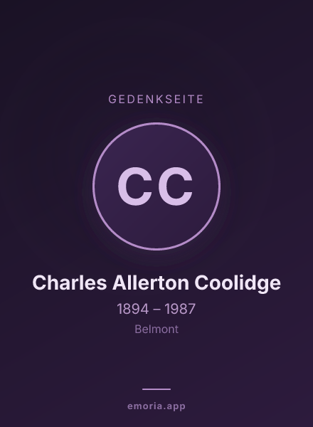 Gedenkportrait von Charles Allerton Coolidge