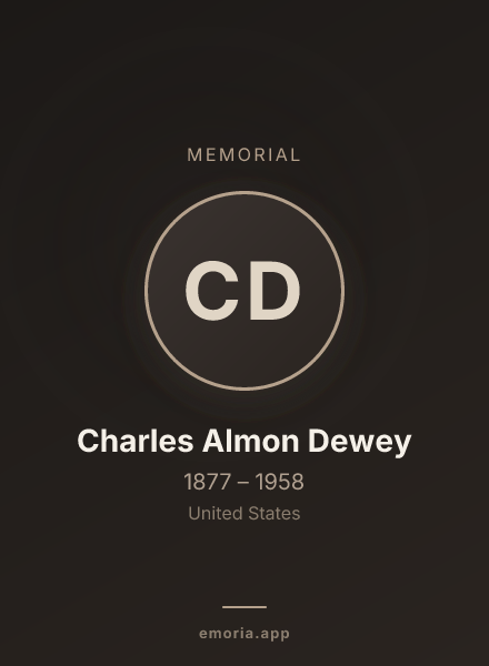 Memorial portrait of Charles Almon Dewey