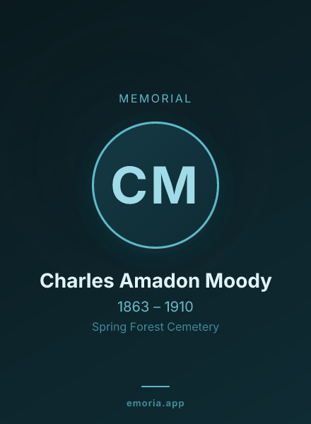 Memorial portrait of Charles Amadon Moody