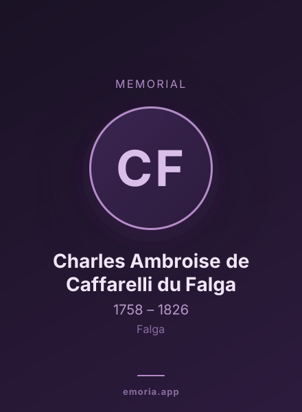 Memorial portrait of Charles Ambroise de Caffarelli du Falga