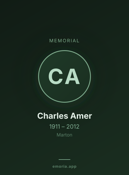 Memorial portrait of Charles Amer