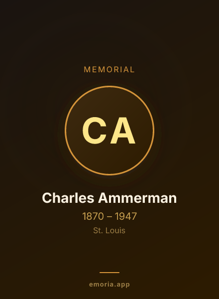 Memorial portrait of Charles Ammerman