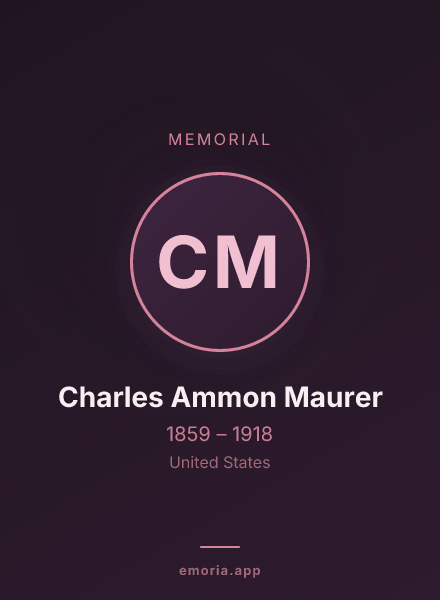 Memorial portrait of Charles Ammon Maurer