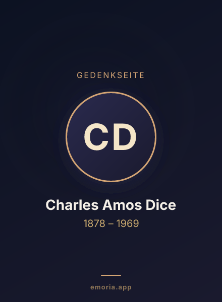 Gedenkportrait von Charles Amos Dice