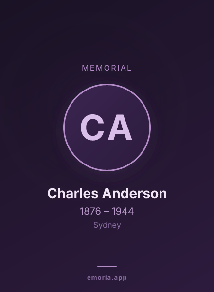 Memorial portrait of Charles Anderson