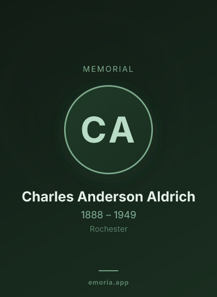 Memorial portrait of Charles Anderson Aldrich