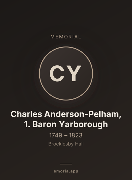 Memorial portrait of Charles Anderson-Pelham, 1. Baron Yarborough