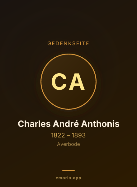 Gedenkportrait von Charles André Anthonis