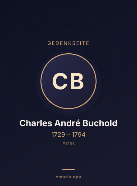 Gedenkportrait von Charles André Buchold