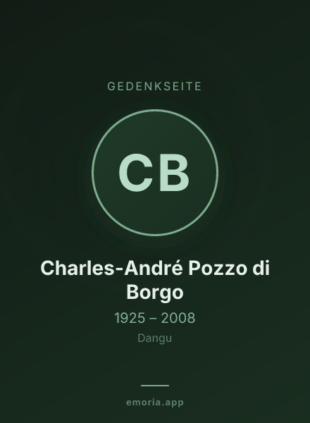 Gedenkportrait von Charles-André Pozzo di Borgo