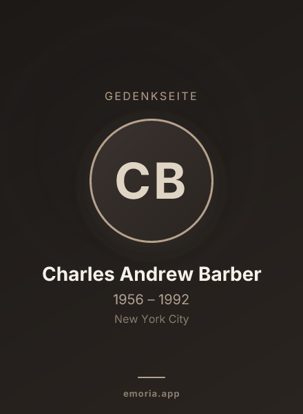 Gedenkportrait von Charles Andrew Barber