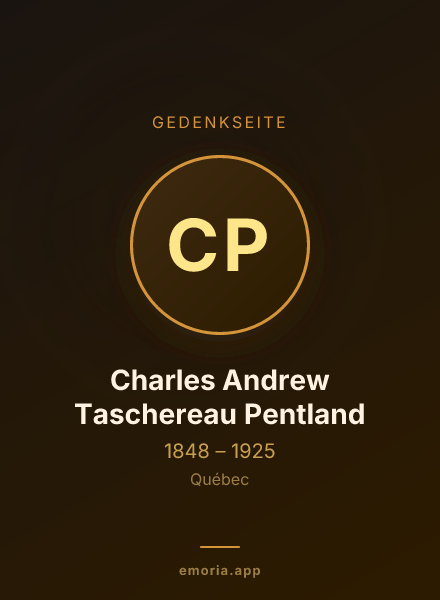Gedenkportrait von Charles Andrew Taschereau Pentland