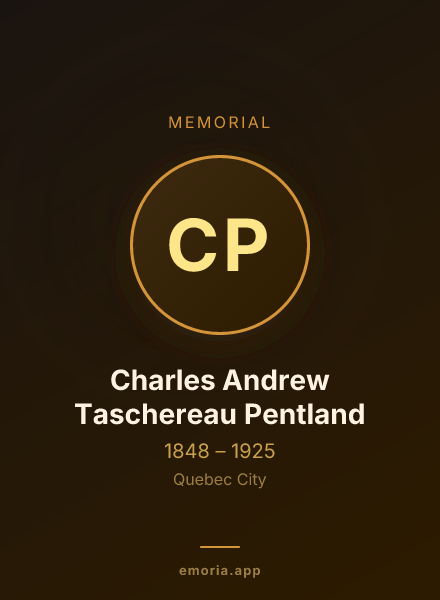 Memorial portrait of Charles Andrew Taschereau Pentland