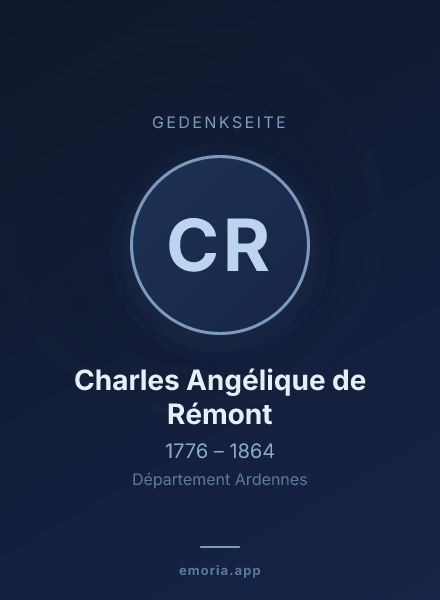 Gedenkportrait von Charles Angélique de Rémont