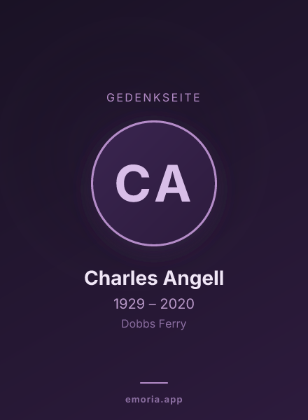 Gedenkportrait von Charles Angell