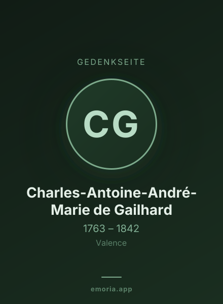 Gedenkportrait von Charles-Antoine-André-Marie de Gailhard