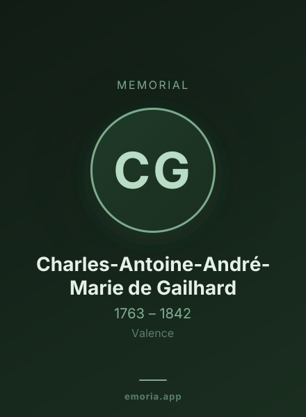 Memorial portrait of Charles-Antoine-André-Marie de Gailhard