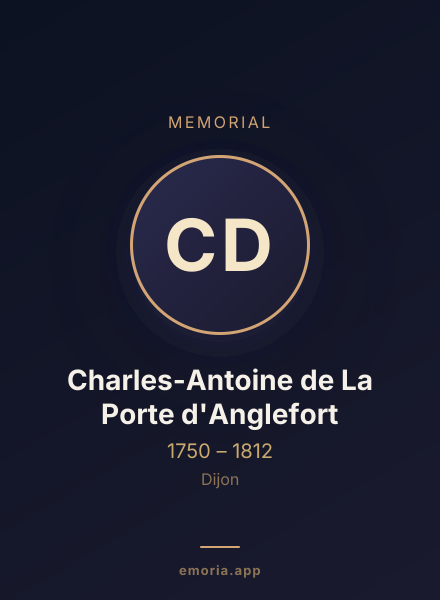 Memorial portrait of Charles-Antoine de La Porte d'Anglefort