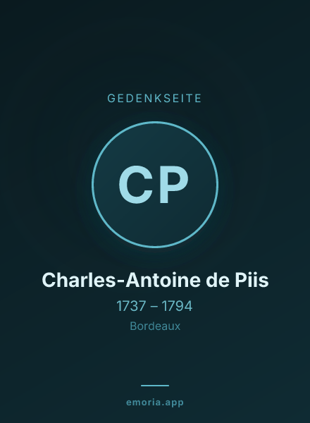 Gedenkportrait von Charles-Antoine de Piis